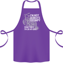 Im Not Always Grumpy Biker Motorcycle Biker Cotton Apron 100% Organic Purple