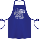 Im Not Always Grumpy Biker Motorcycle Biker Cotton Apron 100% Organic Royal Blue
