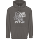 Im Not Always Grumpy Biker Motorcycle Biker Mens 80% Cotton Hoodie Charcoal