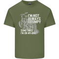 Im Not Always Grumpy Biker Motorcycle Biker Mens Cotton T-Shirt Tee Top Military Green