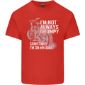 Im Not Always Grumpy Biker Motorcycle Biker Mens Cotton T-Shirt Tee Top Red