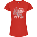 Im Not Always Grumpy Biker Motorcycle Biker Womens Petite Cut T-Shirt Red