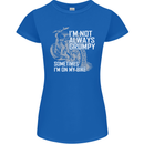 Im Not Always Grumpy Biker Motorcycle Biker Womens Petite Cut T-Shirt Royal Blue