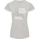 Im Not Always Grumpy Biker Motorcycle Biker Womens Petite Cut T-Shirt Sports Grey
