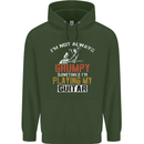 Im Not Always Grumpy Guitar Funny Guitarist Childrens Kids Hoodie Forest Green