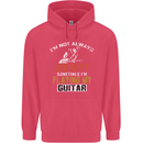 Im Not Always Grumpy Guitar Funny Guitarist Childrens Kids Hoodie Heliconia
