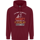 Im Not Always Grumpy Guitar Funny Guitarist Childrens Kids Hoodie Maroon