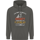 Im Not Always Grumpy Guitar Funny Guitarist Childrens Kids Hoodie Storm Grey