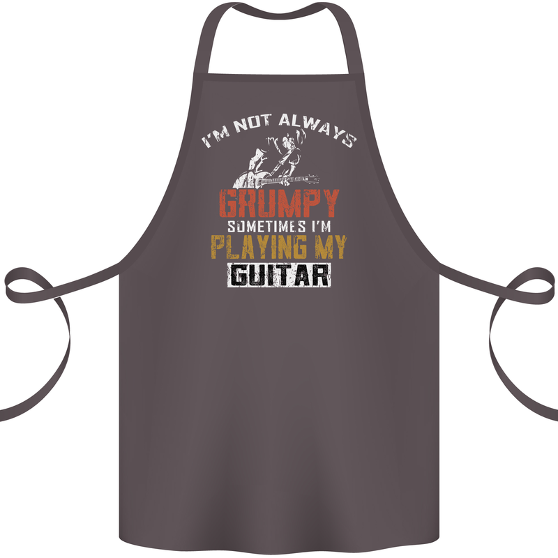 Im Not Always Grumpy Guitar Funny Guitarist Cotton Apron 100% Organic Dark Grey