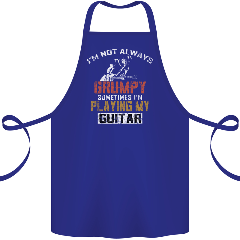 Im Not Always Grumpy Guitar Funny Guitarist Cotton Apron 100% Organic Royal Blue