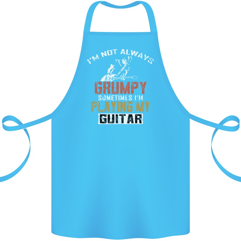 Im Not Always Grumpy Guitar Funny Guitarist Cotton Apron 100% Organic Turquoise