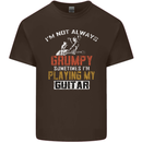 Im Not Always Grumpy Guitar Funny Guitarist Kids T-Shirt Childrens Chocolate