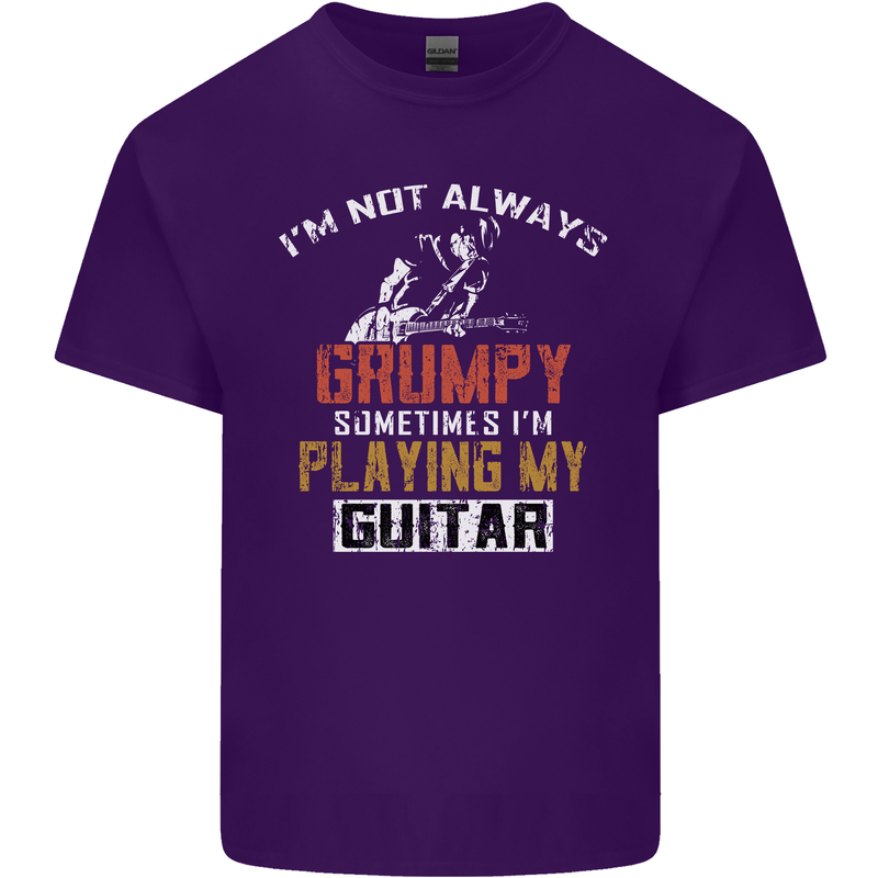 Im Not Always Grumpy Guitar Funny Guitarist Mens Cotton T-Shirt Tee Top Purple