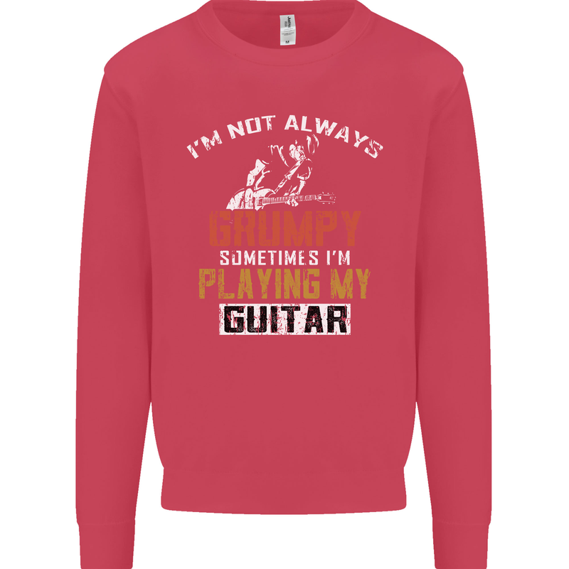 Im Not Always Grumpy Guitar Funny Guitarist Mens Sweatshirt Jumper Heliconia