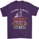 Im Not Always Grumpy Guitar Funny Guitarist Mens T-Shirt Cotton Gildan Purple