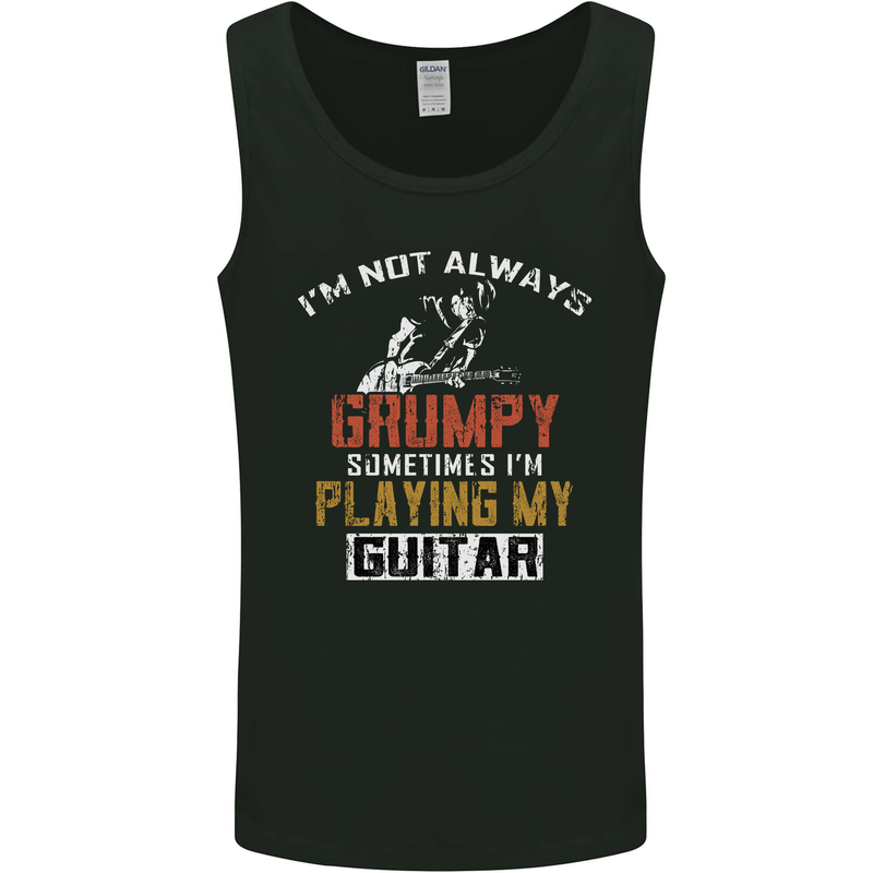 Im Not Always Grumpy Guitar Funny Guitarist Mens Vest Tank Top Black