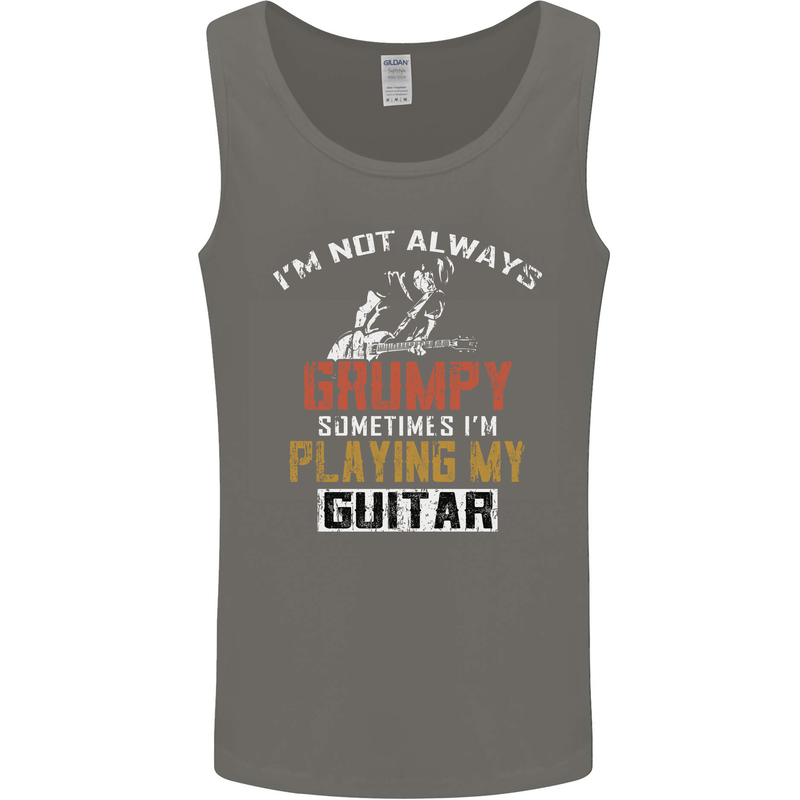 Im Not Always Grumpy Guitar Funny Guitarist Mens Vest Tank Top Charcoal