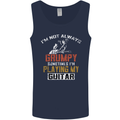 Im Not Always Grumpy Guitar Funny Guitarist Mens Vest Tank Top Navy Blue