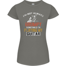 Im Not Always Grumpy Guitar Funny Guitarist Womens Petite Cut T-Shirt Charcoal