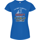 Im Not Always Grumpy Guitar Funny Guitarist Womens Petite Cut T-Shirt Royal Blue