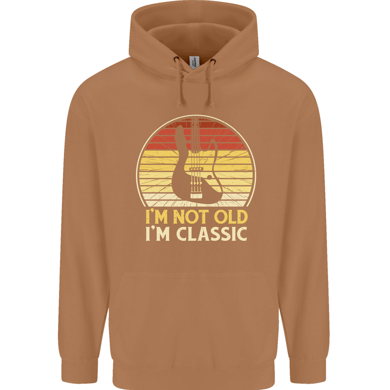 Im Not Old Classic Guitar Rock n Roll Punk Mens 80% Cotton Hoodie Caramel Latte