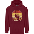 Im Not Old Classic Guitar Rock n Roll Punk Mens 80% Cotton Hoodie Maroon