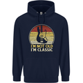 Im Not Old Classic Guitar Rock n Roll Punk Mens 80% Cotton Hoodie Navy Blue