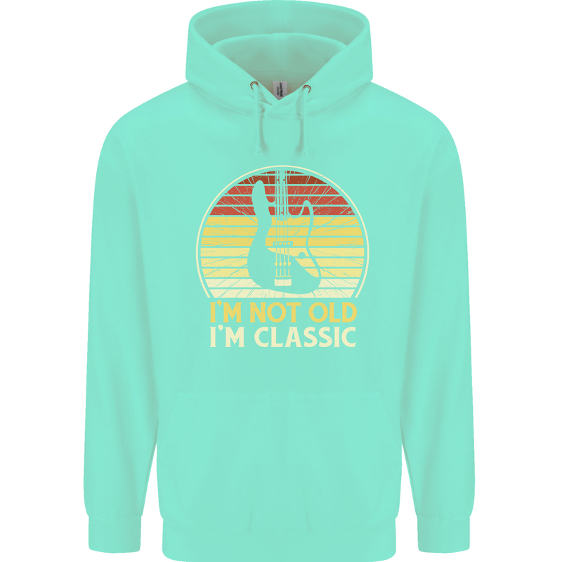 Im Not Old Classic Guitar Rock n Roll Punk Mens 80% Cotton Hoodie Peppermint