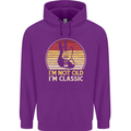 Im Not Old Classic Guitar Rock n Roll Punk Mens 80% Cotton Hoodie Purple