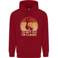Im Not Old Classic Guitar Rock n Roll Punk Mens 80% Cotton Hoodie Red