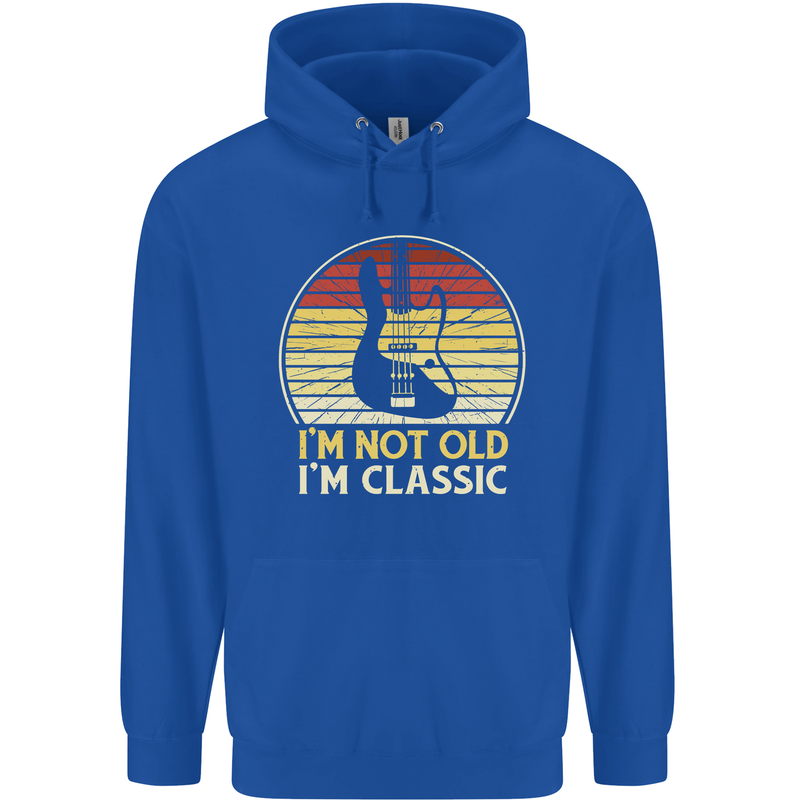 Im Not Old Classic Guitar Rock n Roll Punk Mens 80% Cotton Hoodie Royal Blue