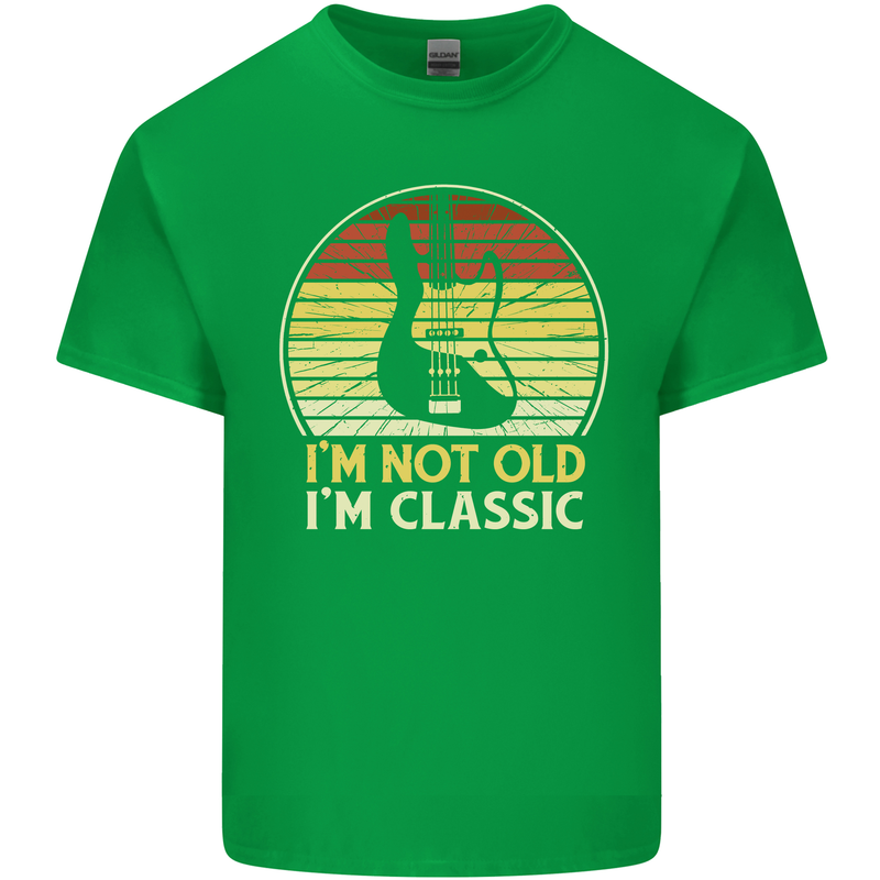 Im Not Old Classic Guitar Rock n Roll Punk Mens Cotton T-Shirt Tee Top Irish Green
