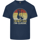 Im Not Old Classic Guitar Rock n Roll Punk Mens Cotton T-Shirt Tee Top Navy Blue