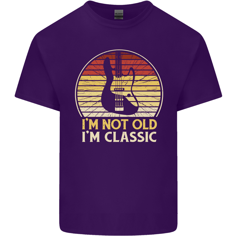 Im Not Old Classic Guitar Rock n Roll Punk Mens Cotton T-Shirt Tee Top Purple