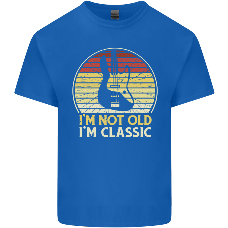 Im Not Old Classic Guitar Rock n Roll Punk Mens Cotton T-Shirt Tee Top Royal Blue