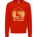 Im Not Old Classic Guitar Rock n Roll Punk Mens Sweatshirt Jumper Bright Red