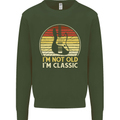 Im Not Old Classic Guitar Rock n Roll Punk Mens Sweatshirt Jumper Forest Green
