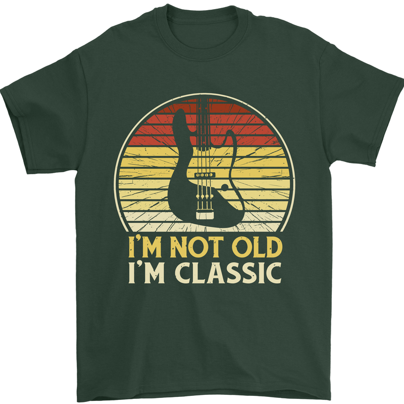 Im Not Old Classic Guitar Rock n Roll Punk Mens T-Shirt 100% Cotton Forest Green