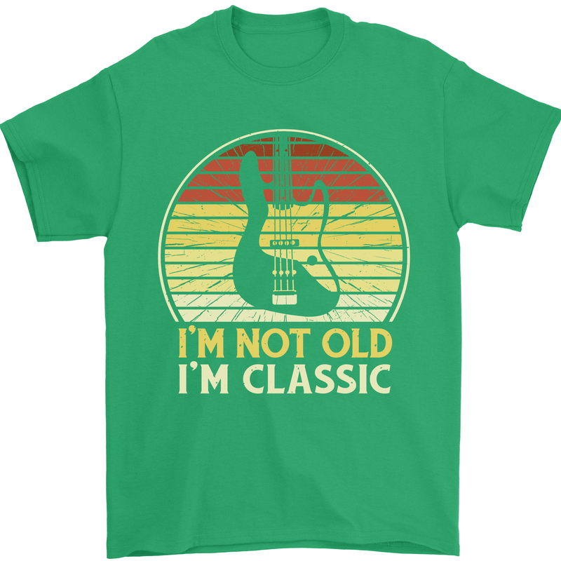 Im Not Old Classic Guitar Rock n Roll Punk Mens T-Shirt 100% Cotton Irish Green