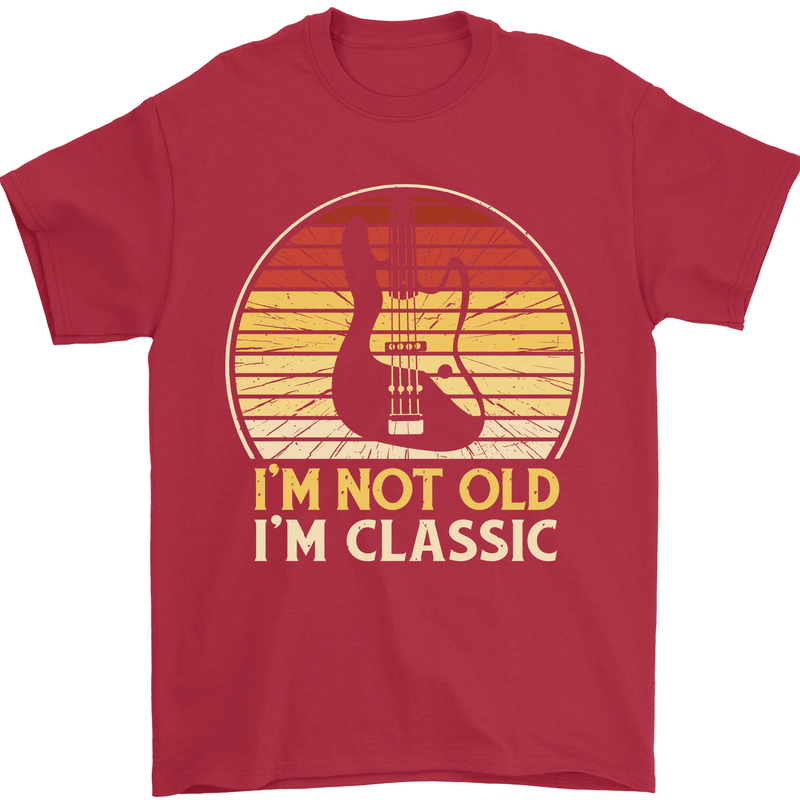Im Not Old Classic Guitar Rock n Roll Punk Mens T-Shirt 100% Cotton Red