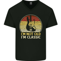 Im Not Old Classic Guitar Rock n Roll Punk Mens V-Neck Cotton T-Shirt Black