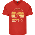 Im Not Old Classic Guitar Rock n Roll Punk Mens V-Neck Cotton T-Shirt Red