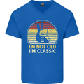 Im Not Old Classic Guitar Rock n Roll Punk Mens V-Neck Cotton T-Shirt Royal Blue