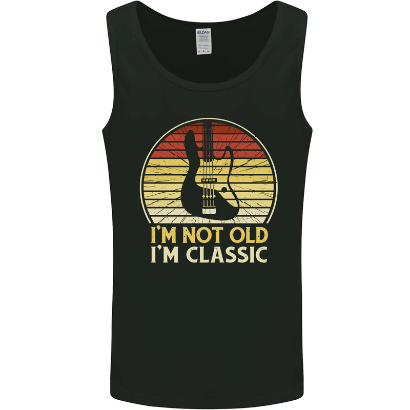 Im Not Old Classic Guitar Rock n Roll Punk Mens Vest Tank Top Black