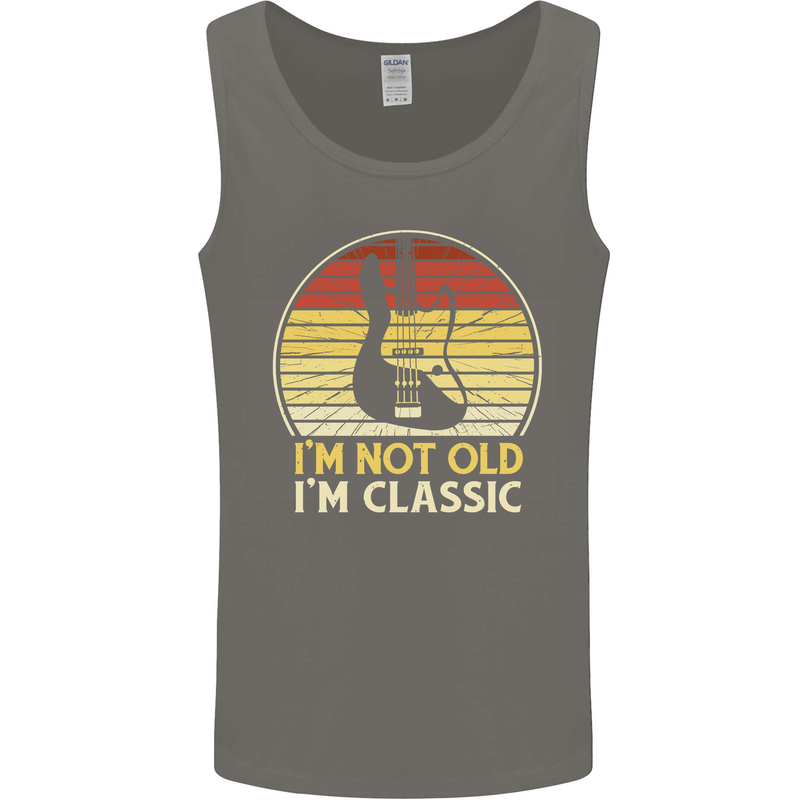 Im Not Old Classic Guitar Rock n Roll Punk Mens Vest Tank Top Charcoal