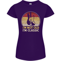 Im Not Old Classic Guitar Rock n Roll Punk Womens Petite Cut T-Shirt Purple