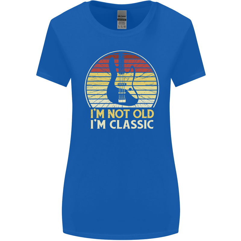 Im Not Old Classic Guitar Rock n Roll Punk Womens Wider Cut T-Shirt Royal Blue