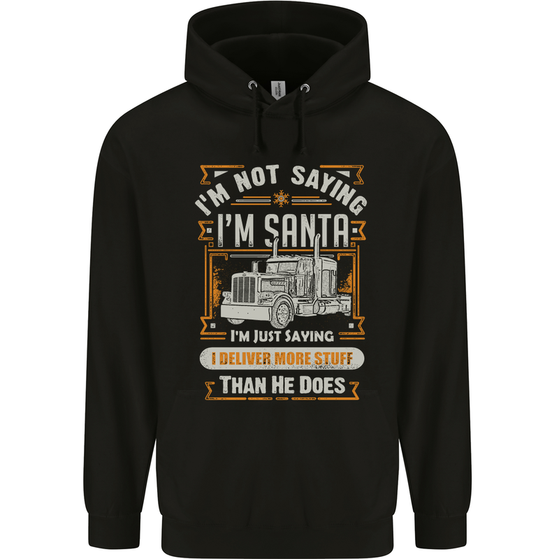 Im Not Santa Delivery Driver Christmas Mens 80% Cotton Hoodie Black