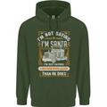 Im Not Santa Delivery Driver Christmas Mens 80% Cotton Hoodie Forest Green