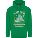 Im Not Santa Delivery Driver Christmas Mens 80% Cotton Hoodie Irish Green